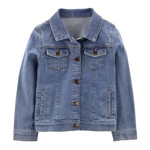 CARTER'S KID NWT Basic Denim Jean Jacket Button Down Medium Blue Girls Size 4